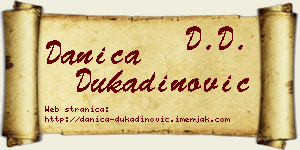 Danica Dukadinović vizit kartica